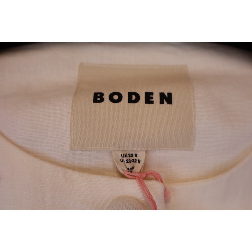 NEW Boden Salibury Puff Sleeve Jacket Women's Floral Linen Button Up Size 20/22 - Picture 4 of 4